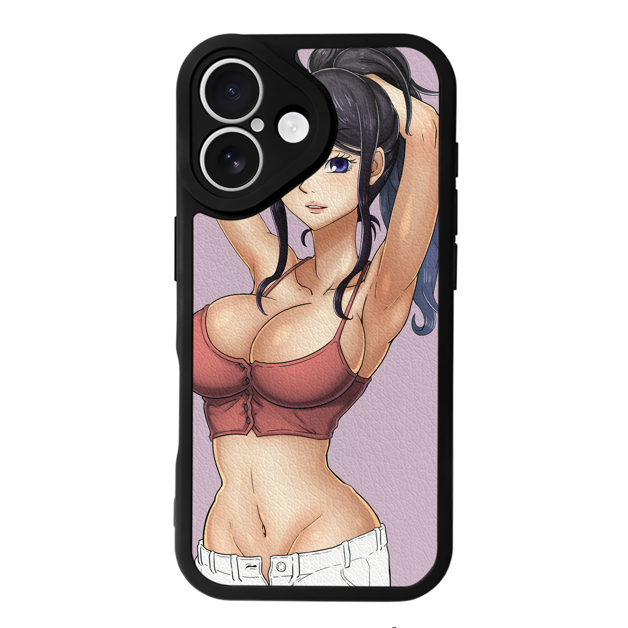 （画像用） ワンピース ONE PIECE 【iPhone 16シリーズ対応】シリコンスマホケース（レザー調） 材質：シリコン